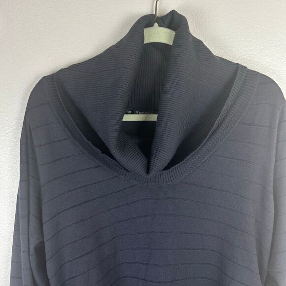 Maurices Cowl Neck Long Sweater Size 1X Gray Ruched Sides NEW - Picture 4 of 7